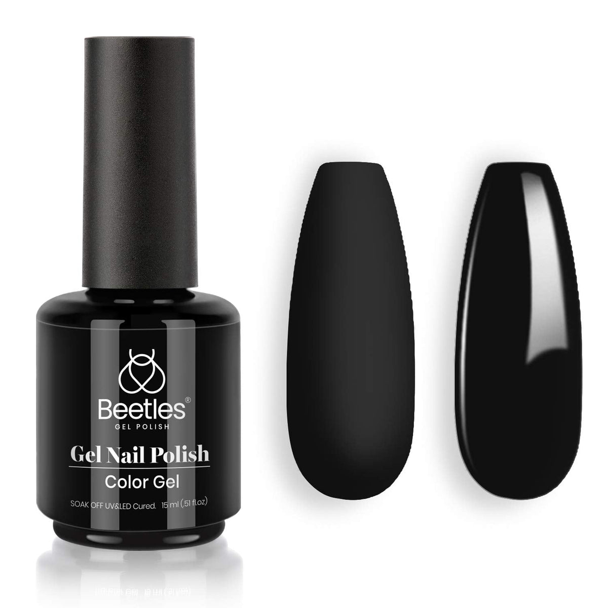 Beetles Gel Nail Polish, 1 Pcs 15ml White Color Soak Off Gel Polish Nail Art Manicure Salon DIY Gel Nail Design Decoration at Home Nail Lamp Needed Nails Minicure Kit Gift