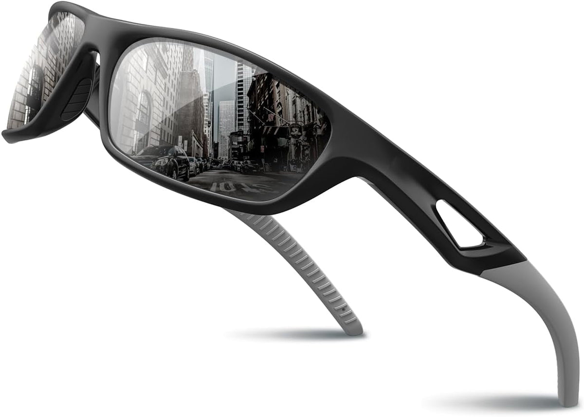 Polarized Sports Sunglasses Driving Sunglasses Shades for Men Women Tr90 Frame for Cycling Fishing Running RB831