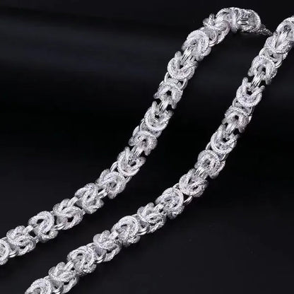 NEW! Exquisite Men Solid Heavy 925 Sterling Silver Domineering Dragon Head Silver Chain Necklace Jewelry