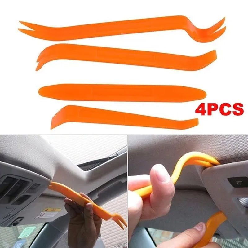 4Pcs/12Pcs Kit Car Radio Audio Stereo Door Trim Dash Panel Install Car Audio Removal Pry Trim Tool Plastic Kit Panel Dash Radio Moulding Automotive