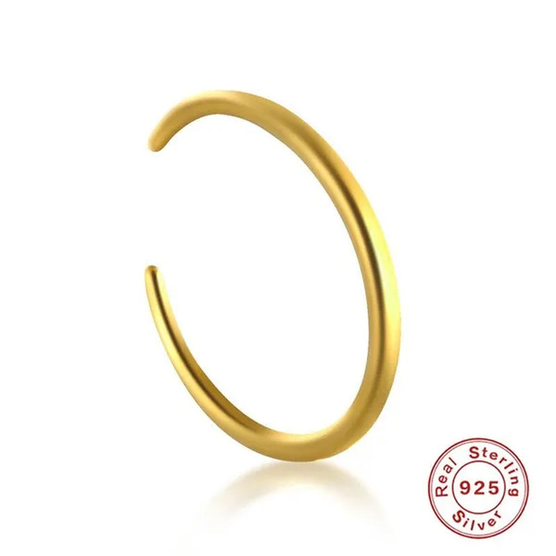 Sterling 925 Silver Open Adjustable Ring Women Female's X Cross Shape Zircon Ring Girls' Gold Color Simple Finger Jewelry