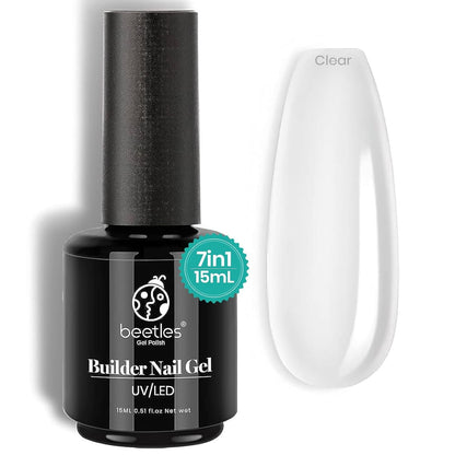 Beetles Builder Nail Gel 12 Pcs, 8-in-1 Pink Pastel Nude Gel Builder for Nails Beige White Colors Hard Gel Builder Extension Gel Nail Strengthener Nail Art Design Spring Gifts for Girls and Women