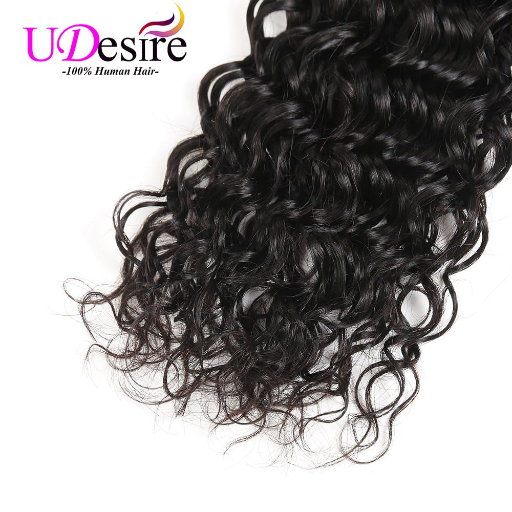 10A Brazilian Water Wave Human Hair Bundle 1 Bundle 100G 20Inch Water Wave Hair Extensions Curly Wave Bundles 1B# Color Brazilian Water Wave Human Hair Weave