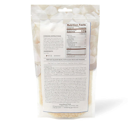 Sushi Rice (16 Oz) - White Sticky Short Grain - Vegan, Non-Gmo, Made in USA - Sushi, Rice Ball, and Everyday Japanese Dishes - Resealable Packaging