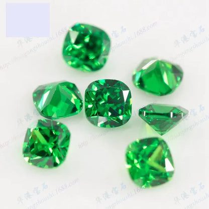 Natural Colombia Emerald Corundum Spinel Square Shapes Jewelry Diy Green Gem AAAAA