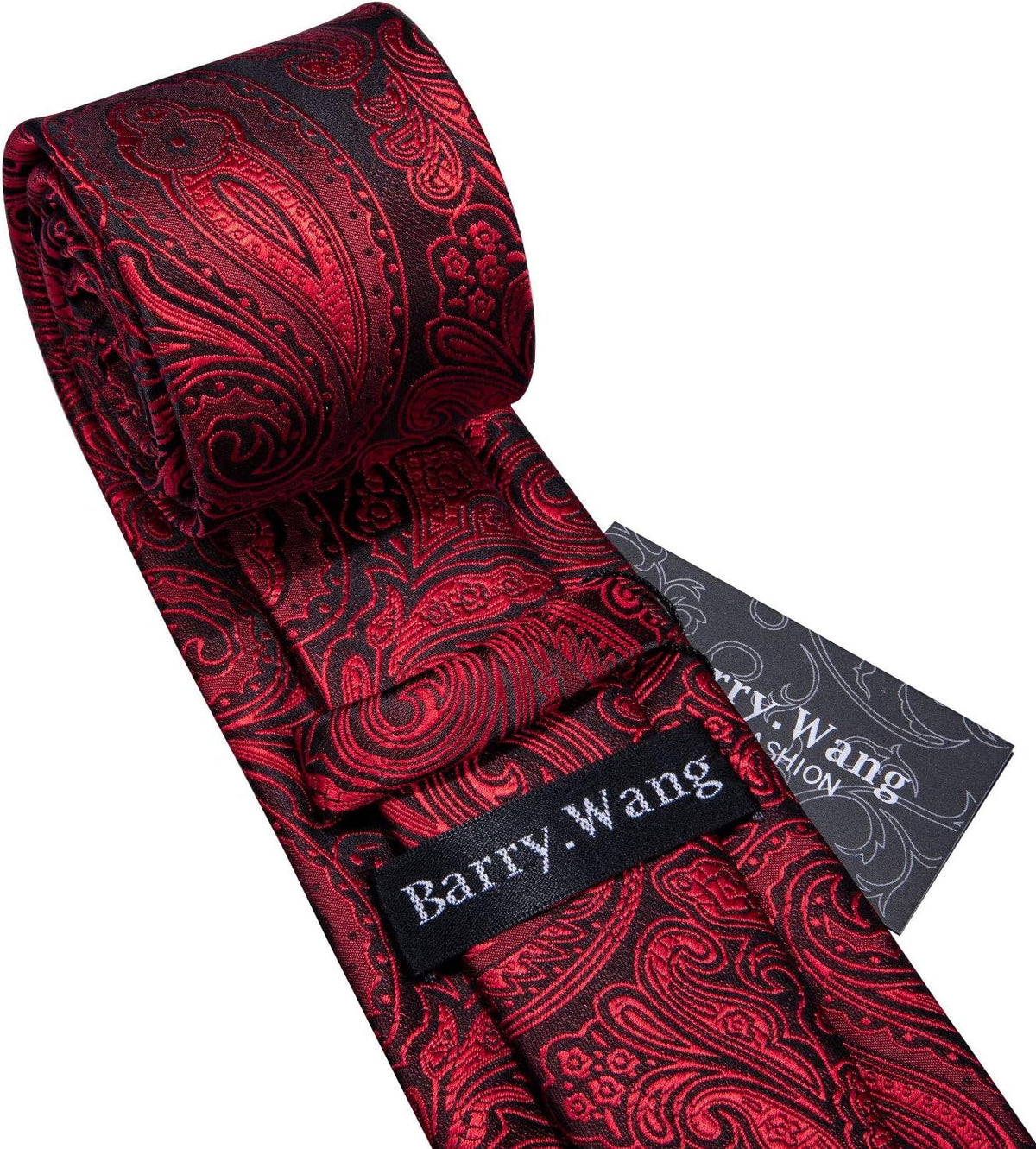 Men Ties Paisley Woven Silk Necktie Set with Pocket Suqare Cufflinks Formal