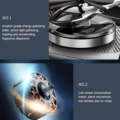 Car Air Freshener Solar Helicopter Auto Flavoring Car Perfume Interior Accessories Propeller Rotating Fragrance Diffuse Supplies