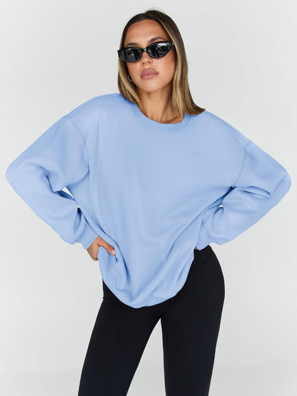Sweatshirts for Women Hoodies Oversized Crewneck Tops Sweaters Comfy Fall Winter Outfits Clothes 2025 Fashion