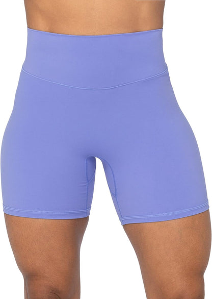 Sunzel No Front Seam High Waist Biker Shorts for Women, Squat Proof Yoga Workout Gym Bike Shorts