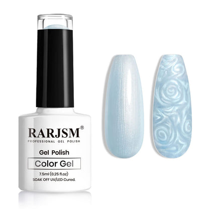 Pearl Gel Nail Polish, Glitter Drawing Gel Polish Shimmer Mermaid Nail Gel Soak Off UV Gel for Salon Home DIY Manicure Use