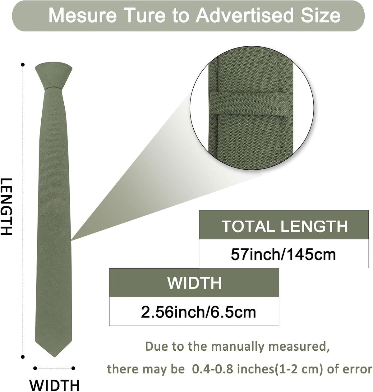 Men'S Skinny Tie Solid Color Neckties 2.56'' Casual Business Ties for Daily Dress, Weddings, Groomsmen Gifts