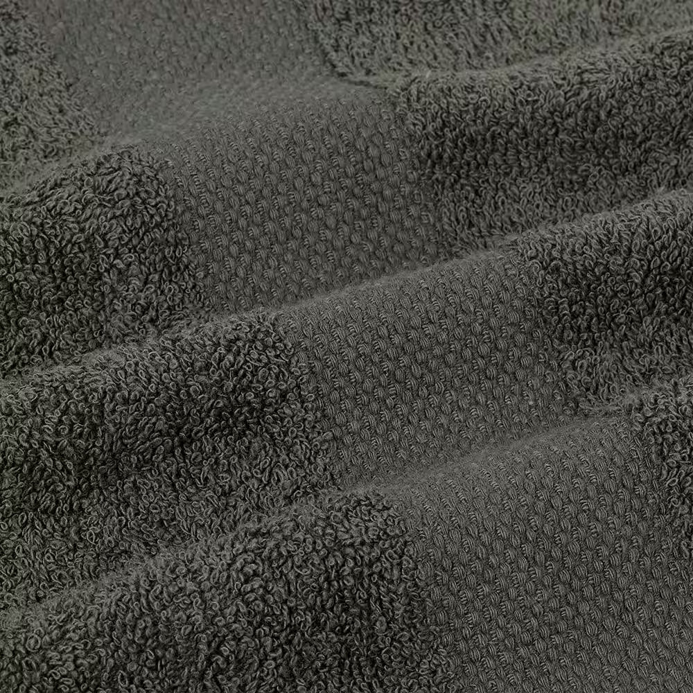 6-Piece Gray Highly Absorbent Cotton Quick Drying Bath Towel Set