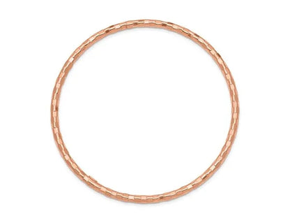 14K Rose Pink Gold Polished Slip-on Bangle Bracelet