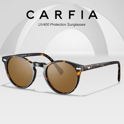 Vintage Polarized Sunglasses for Men UV400 Protection Retro Fashion Eyewear Hand-crafted Acetate Frame CA5288L