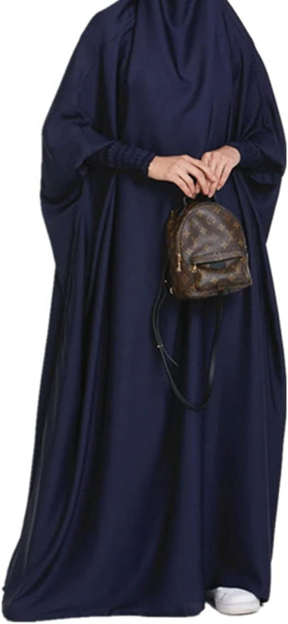 Women'S One-Piece Muslim Abaya Dress Large Overhead Prayer Ramadan Long Hijab Dress Suit(10 Colors Available)