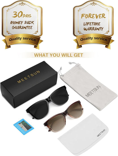 Polarized Sunglasses for Women Men Trendy Classic Retro Designer Style Fashion UV400 Protection