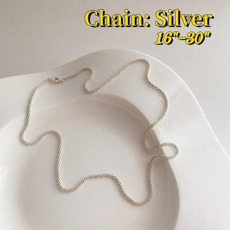 Women's Necklace Men's 16"-30" 3mm Shiny Ice Chain Necklace Chain Wedding Engagement Couple Jewelry