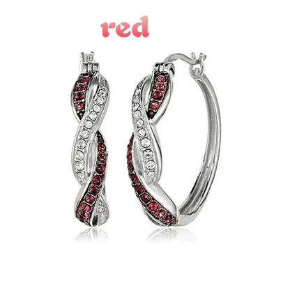 Fashionable new style 925 silver needle zircon earrings trendy color earrings simple and creative inlaid zircon earrings