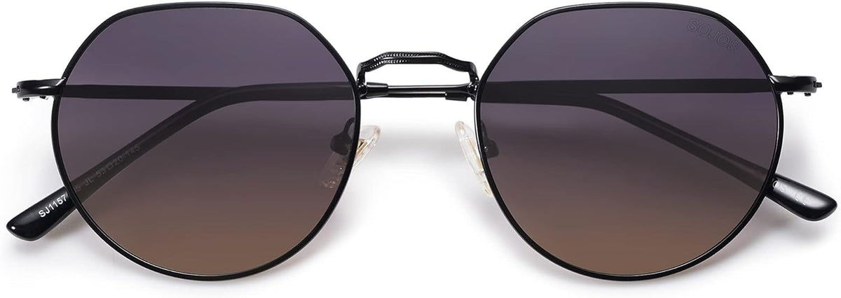 Round Polygon Polarized Sunglasses for Women Men Retro Classic Vintage Shades SJ1157