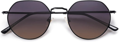 round Polygon Polarized Sunglasses for Women Men Retro Classic Vintage Panto Shades SJ1157