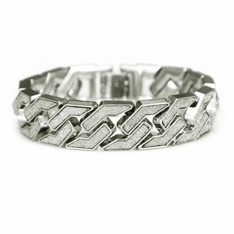 Miami Curb Cuban Bracelet for Men Gold Silver Hip Hop Iced Out Paved Rhinestones CZ Rapper Bracelet Jewelry