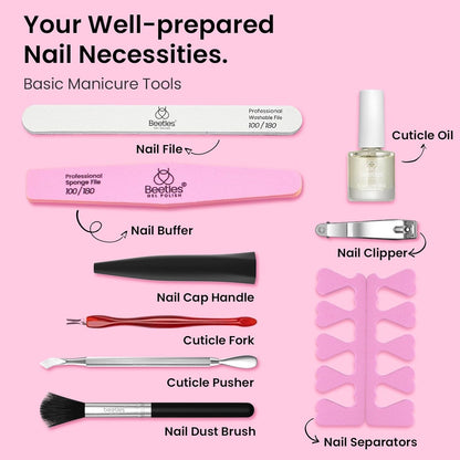 Beetles Gel Nail Polish Kit with 48W light 18 Pcs Gel Starter Kit,6 colors Nude Pink French White Glitter Gel Polish Soak Off Base Top Coat Gel Art Manicure Kit
