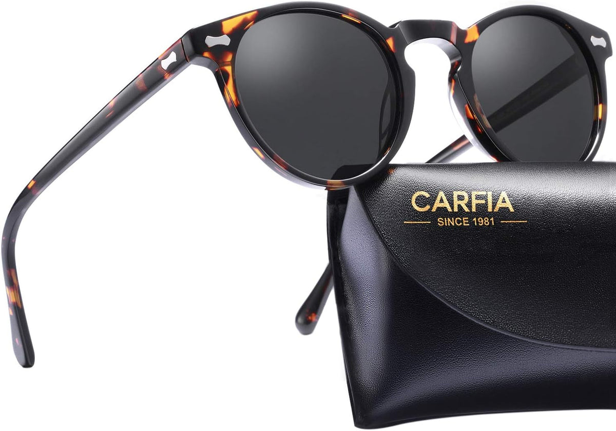 Vintage Polarized Sunglasses for Men UV400 Protection Retro Fashion Eyewear Hand-crafted Acetate Frame CA5288L