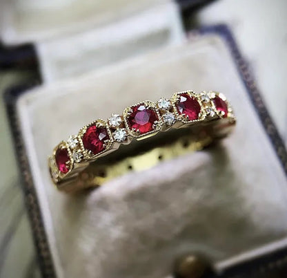 Rings for Women Antique Jewelry Zircon Ring Birthday Anniversary Gift Bridal Wedding Engagement Ring Size 4-11