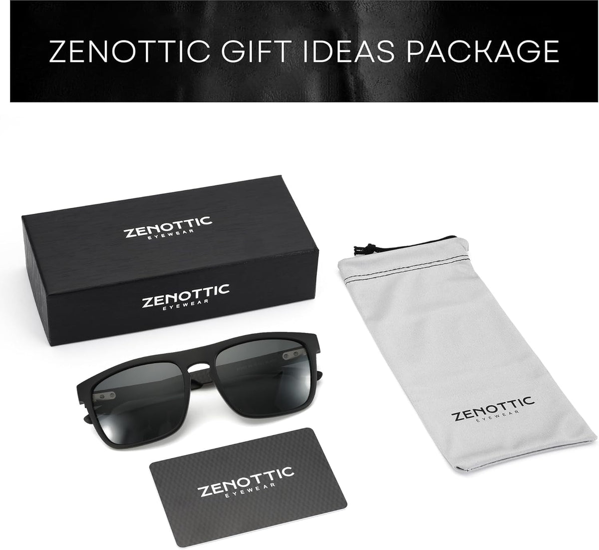 Polarized Sunglasses Men Square: Unbreakable TR90 Frame Carbon Fiber Temple UV400 Protection Sun Glasses for Driving