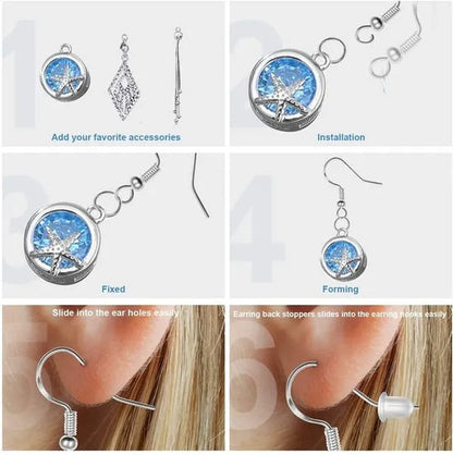 925 Sterling Silver Earring Hooks, Earring Making Kit: 20/50/100PCS Hypoallergenic Earring Hooks with 20/50/100PCS Open Jump Rings and 20/50/100PCS Rubber Earring Backs for DIY Jewelry Making (Silver,Gold)