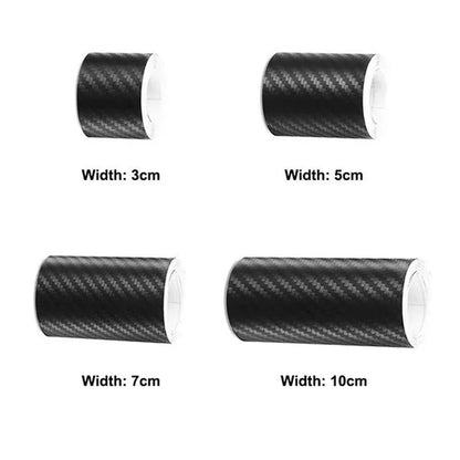 3M/10M 3D Carbon Fiber Car Sticker DIY Paste Protector Strip Car Door Sill Side Mirror Anti Scratch Tape Waterproof Protect Film