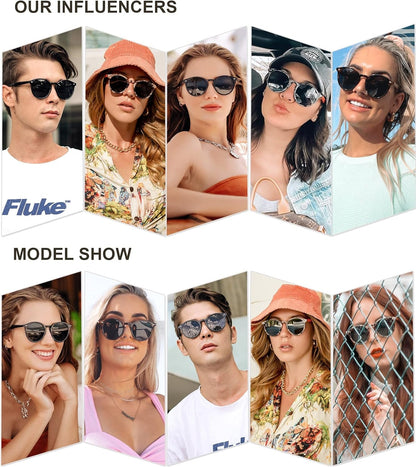 Retro Round Polarized Sunglasses for Women Men Classic Vintage Sunnies SJ2069