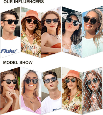 Retro round Polarized Sunglasses for Women Men Classic Vintage Sunnies SJ2069