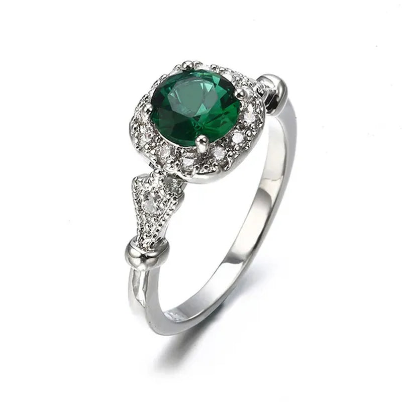 New Exquisite Jewelry Women'S Ring Cut Emerald Diamonds Couple Rings