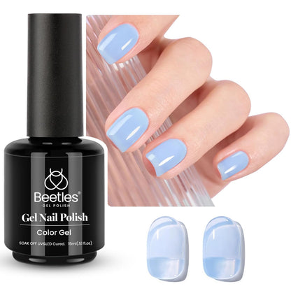 Beetles Neutral Gel Nail Polish 15ml Nude Pink Polish Set Pink Jelly Soak Off U V LED Nail Lamp Translucent Nail Art Gel