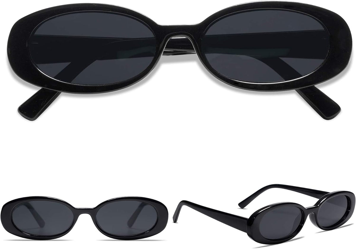 Polarized Retro Oval Sunglasses for Women and Men Small 90s Style VL9580