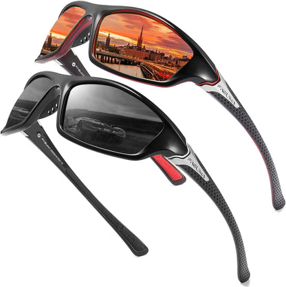 Sports Polarized Sunglasses For Men Cycling Driving Fishing 100% UV Protection