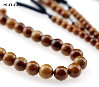 Muslims Islamic Dhikr 99 Tasbeeh Tasbih Prayer Beads, Kuka Wood Beads with Tassel