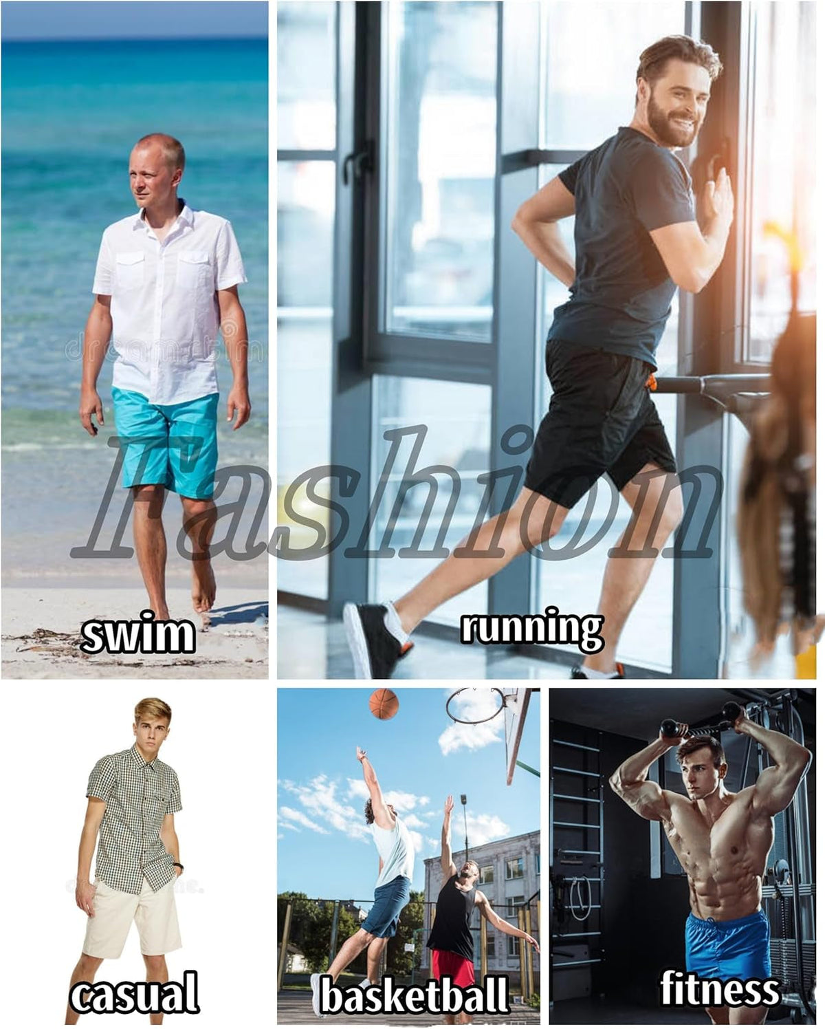 Men'S Athletic Running Workout Shorts 11 Inches Swim Trunks with Ziper Pockets Quick Dry Lightweight