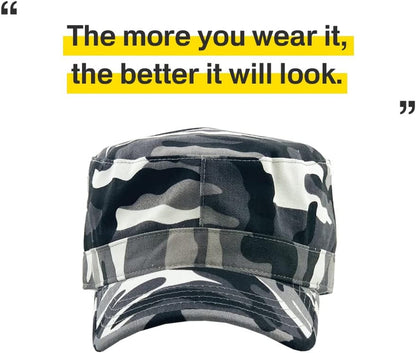 Cadet Army Cap Basic Everyday Military Style Hat (Now with STASH Pocket Version Available)