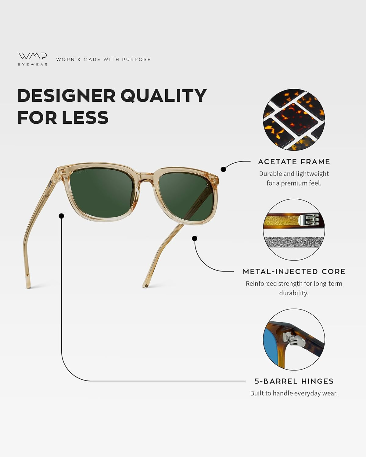 Polarized Classic Retro Flat Square Unisex Sunglasses
