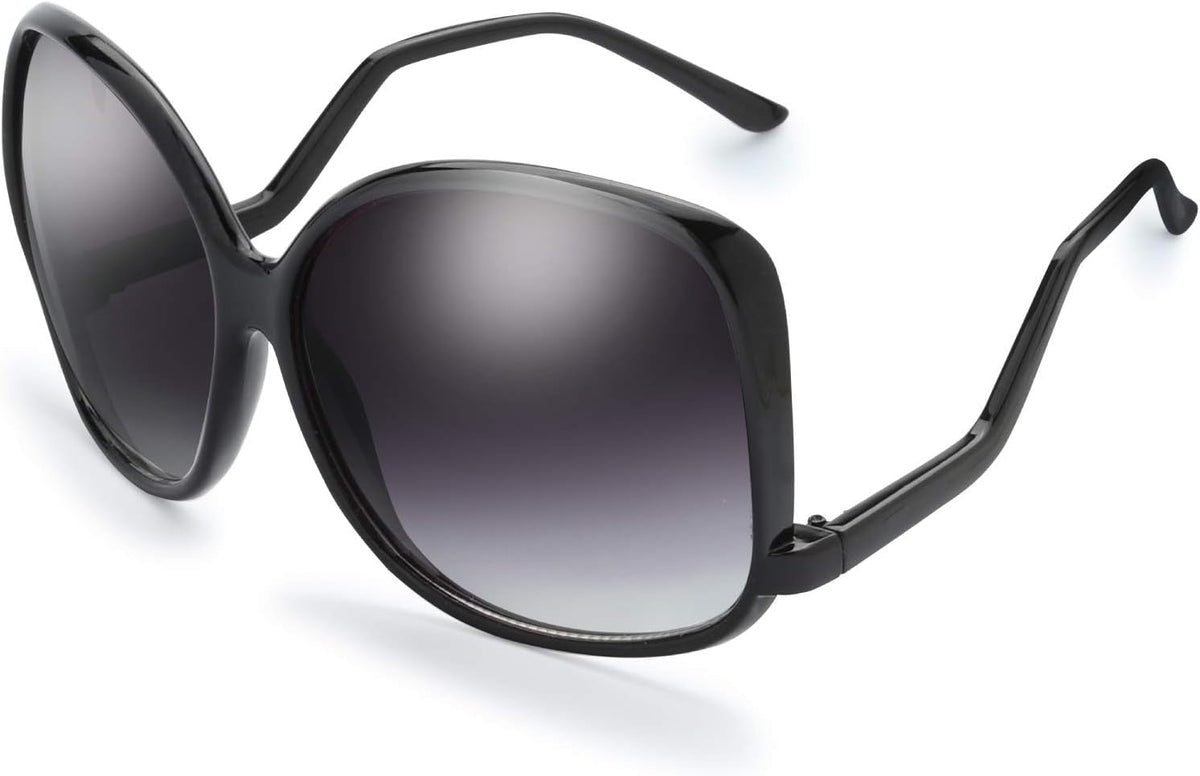 Women's Oversized Square Jackie O Cat Eye Hybrid Butterfly Fashion Sunglasses - Exquisite Packaging