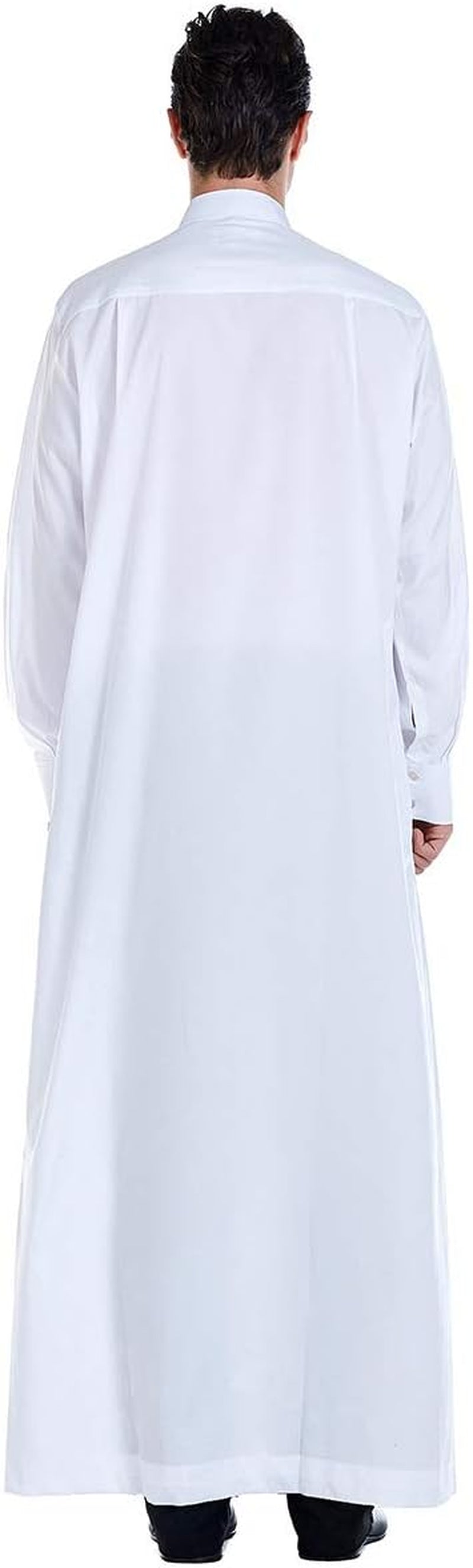 Men'S Muslim Clothes Durable Kaftan Robe Dubai Long Gown Ethnic Clothes,1Pc Soft Robe