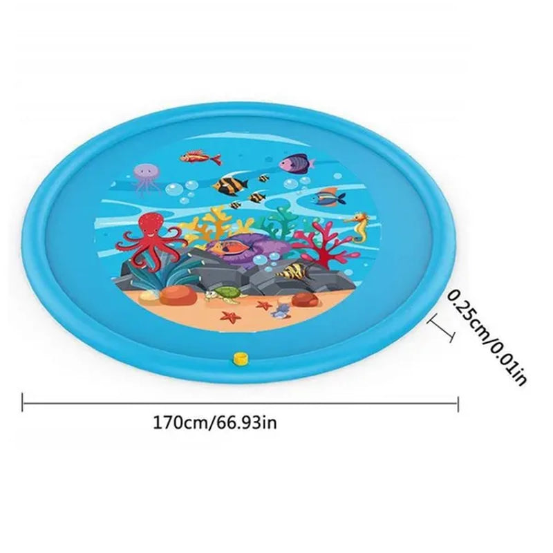 Kids Outdoor Summer Inflatable Water Splash Play Pool Playing Sprinkler Mat Yard Outdoor Fun Splash Water Toy Playground Toddler