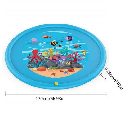 Kids Outdoor Summer Inflatable Water Splash Play Pool Playing Sprinkler Mat Yard Outdoor Fun Splash Water Toy Playground Toddler