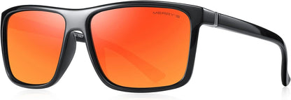 Rectangular Polarized Sports Sunglasses for Men Women Cycling Driving Fishing UV400 Protection S8225