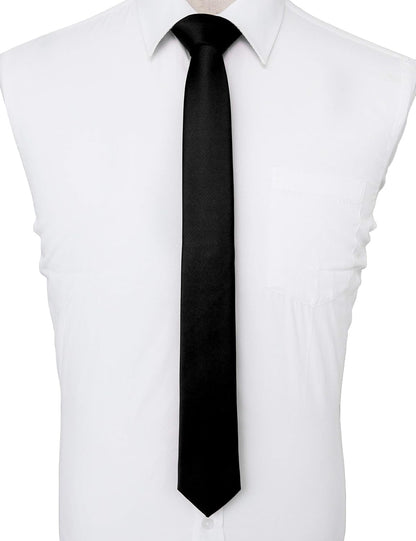 2.4" Solid Color Skinny Tie for Men Slim Necktie(6Cm)