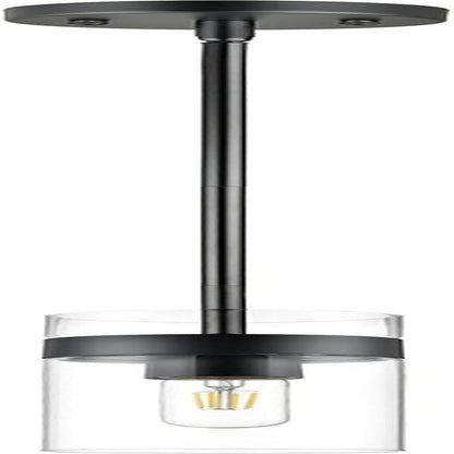 Burlington Modern Black Pendant Light Fixtures over Kitchen Island - Sink Lighting - Ceiling Hanging Metal Industrial Pendant Lighting with Clear Glass Shade