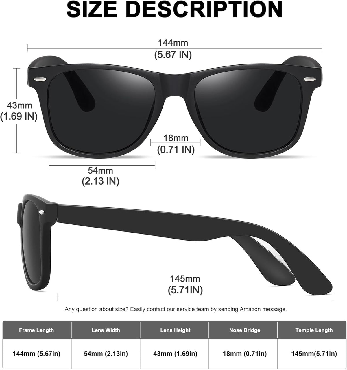 Polarized Sunglasses for Women Men Classic Retro Trendy Driving Sun Glasses UV400 Protection (3 Pack)