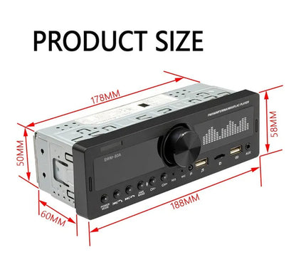 Hikity 1DIN In-Dash Car Radios Stereo Car MP3 Player Autoradio Bluetooth 12V Car Audio Music Support USB/SD/AUX-IN/AM/FM with Remote Control + Locate and Find the Car Function